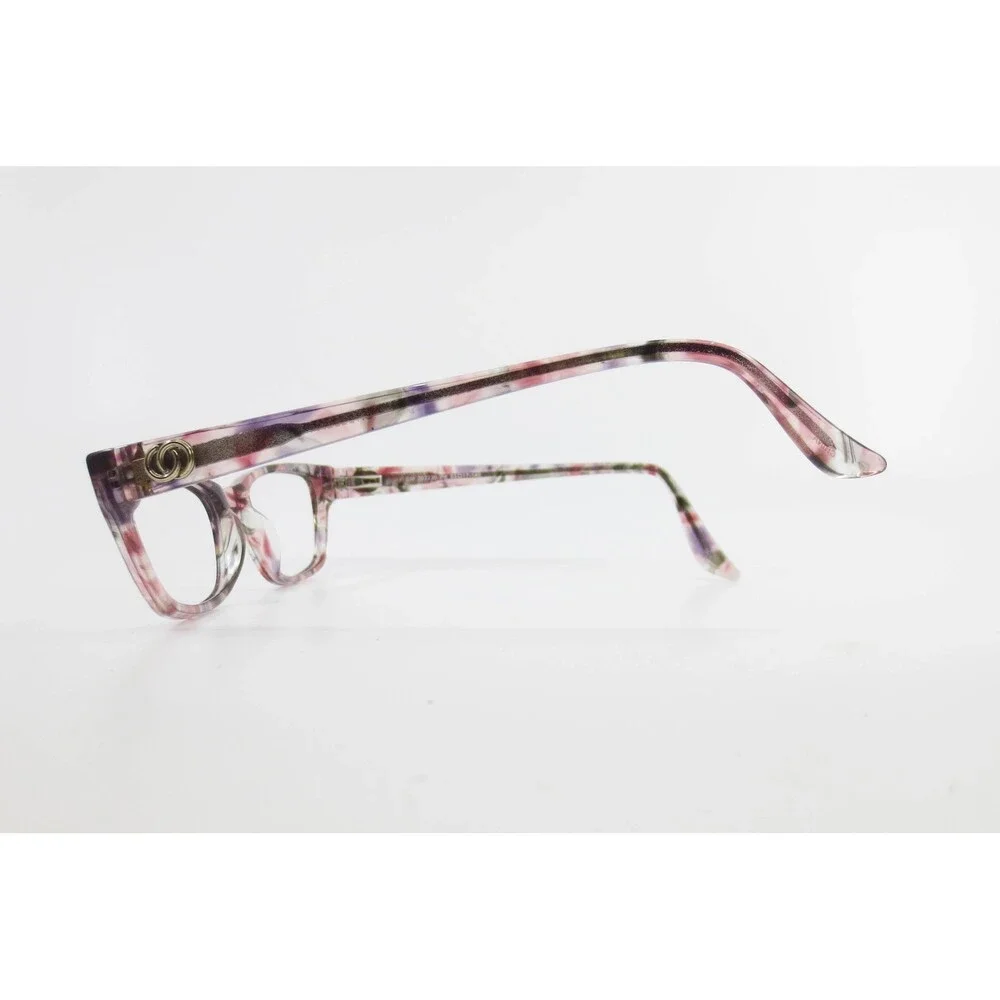 Chelsea Morgan Eyeglass Frames Pink Purple Marble Rectangle CM 202230 PK